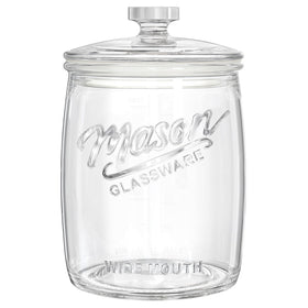 Folinstall 1 Gallon glass jar top view for clear pantry storage