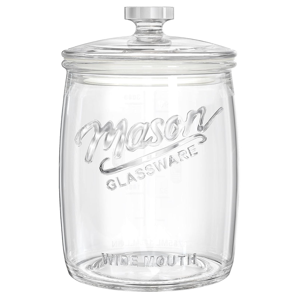 Folinstall 1 Gallon glass jar top view for clear pantry storage