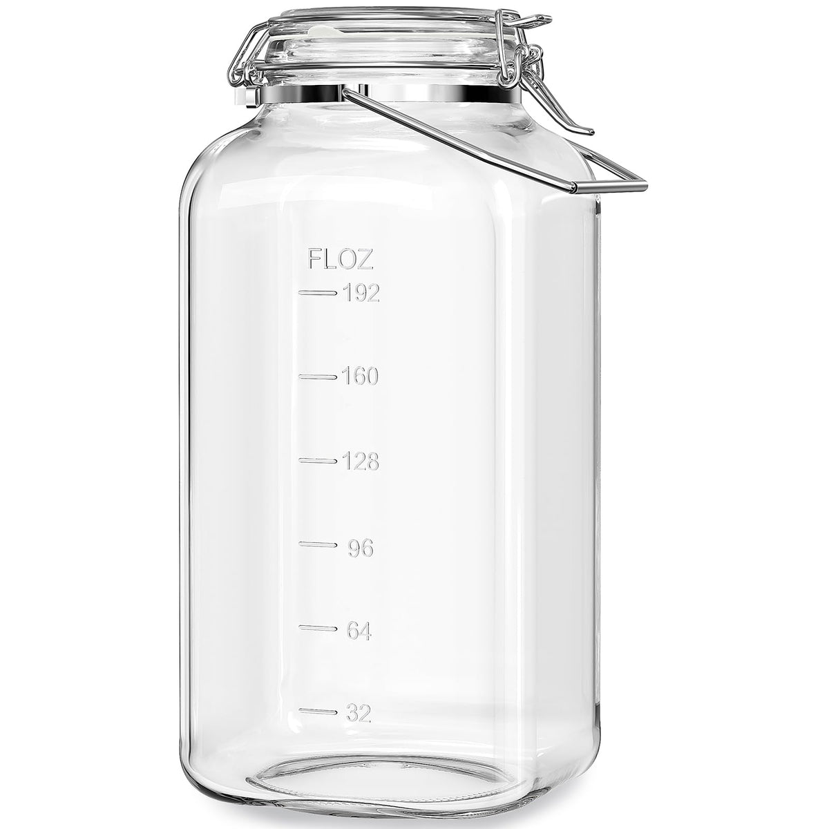 Folinstall 2 gallon glass jar with airtight lids: ideal pantry storage.