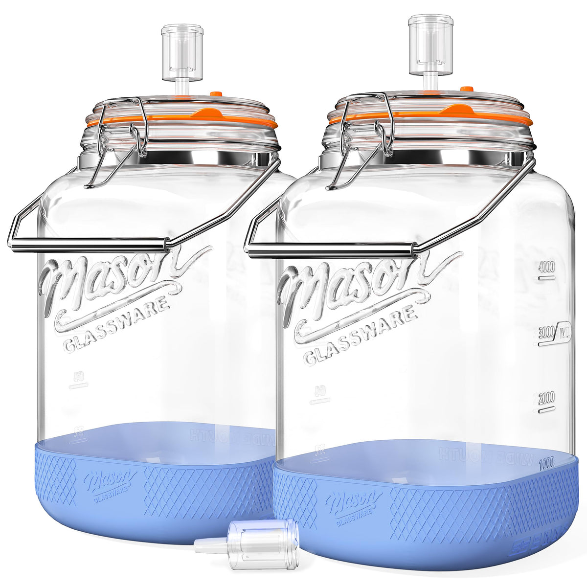 Folinstall 2-pack 1.5 gallon fermentation jars show large batch capacity for fermentation