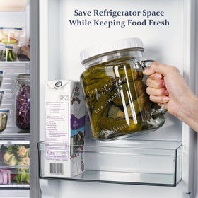 Clear measurement markings on Folinstall jars help track portions and ingredients at a glance.