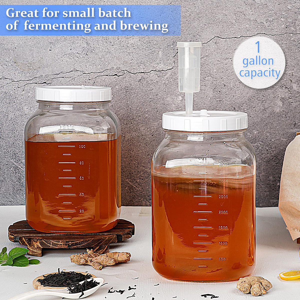 Folinstall airtight lid with gasket ensures a tight seal for fermentation.