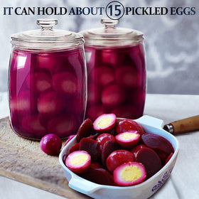 Folinstall clear glass storage jar shows contents at a glance for quick access.