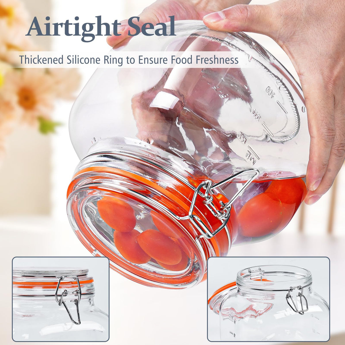 Folinstall 0.6-gallon jars are dishwasher safe and space-saving.