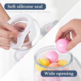 Folinstall dishwasher-safe storage jar for easy cleaning after cooking or baking.
