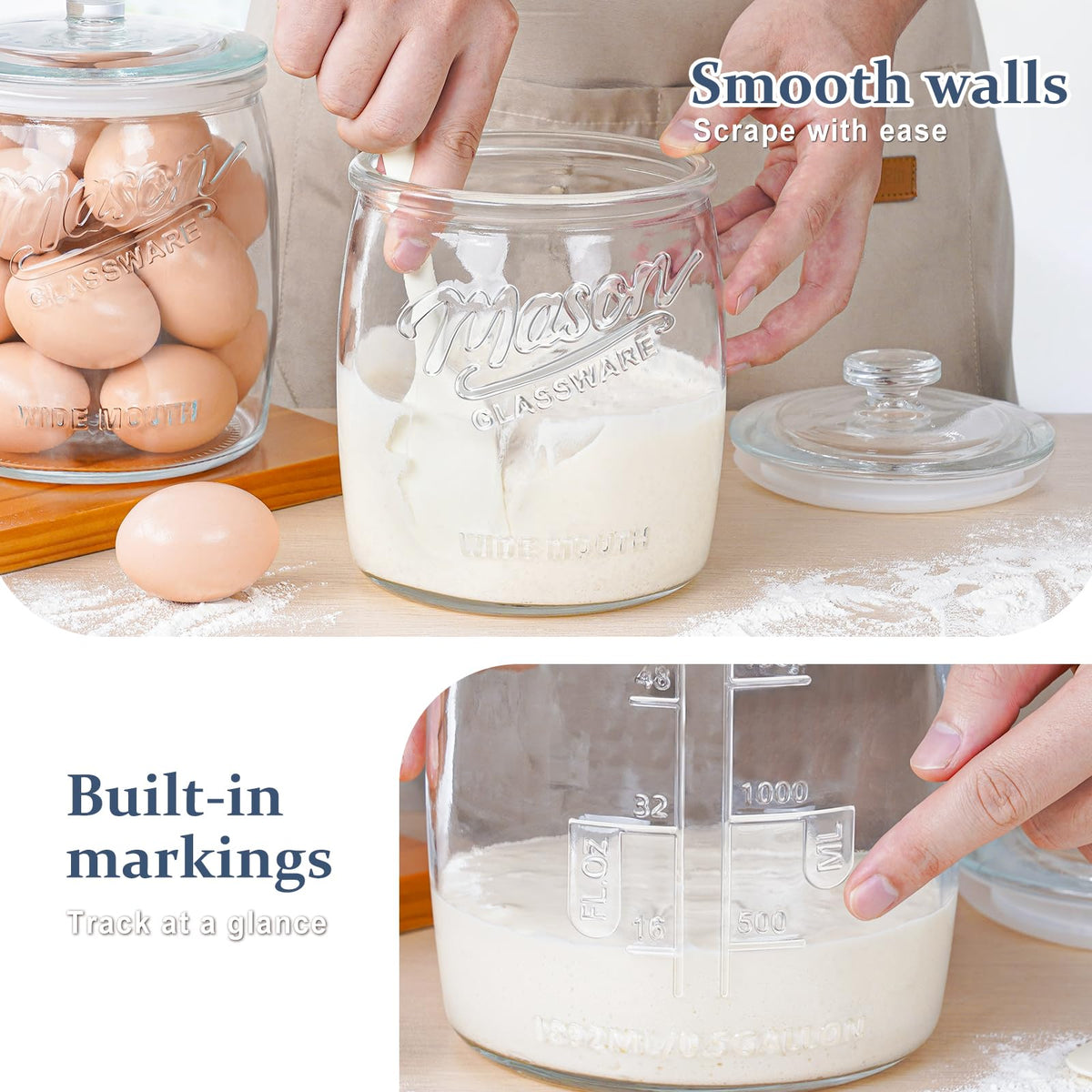 Folinstall kitchen storage jar aids pantry organization and decluttering.