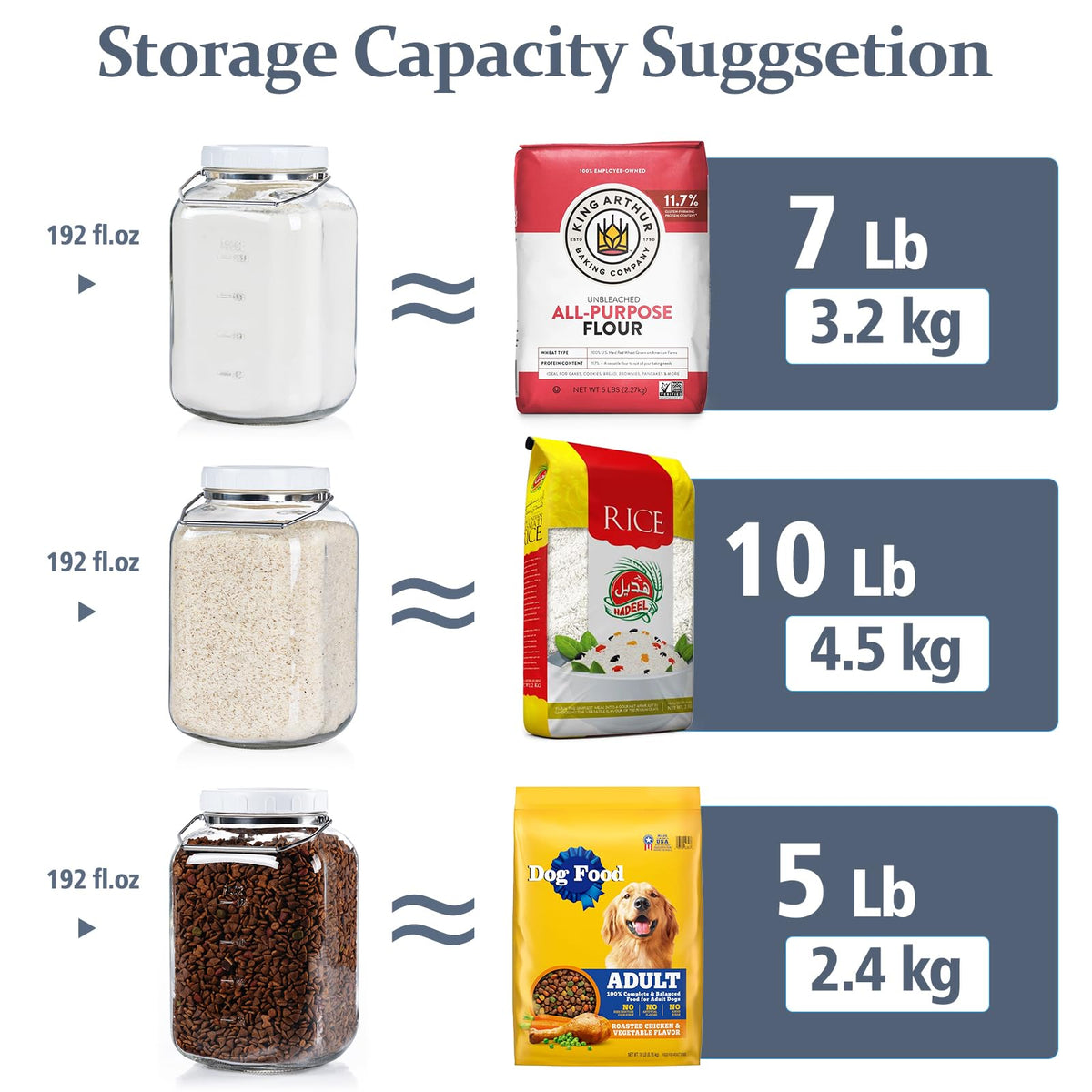 Folinstall jar shows measurement markings for quick portion checks.