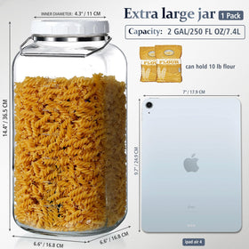 Folinstall removable stainless steel handle for effortless jar movement.