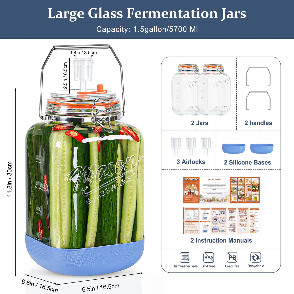 Folinstall non-slip silicone base keeps jars steady on countertops