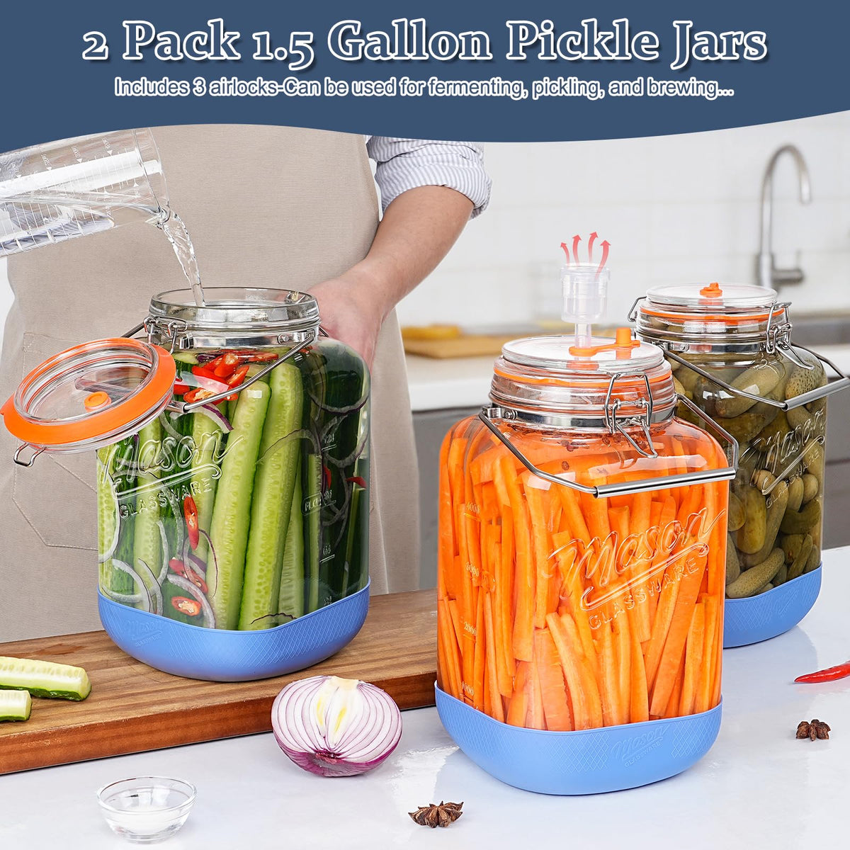Folinstall stainless steel handles facilitate lifting and pouring