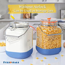Sturdy stainless steel handles on Folinstall jars