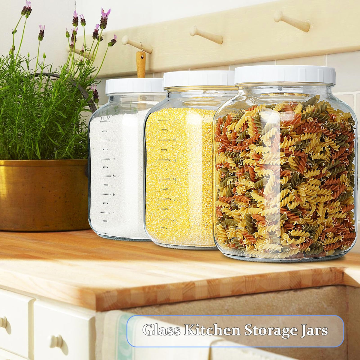 Folinstall thick glass jar is durable and dishwasher safe.
