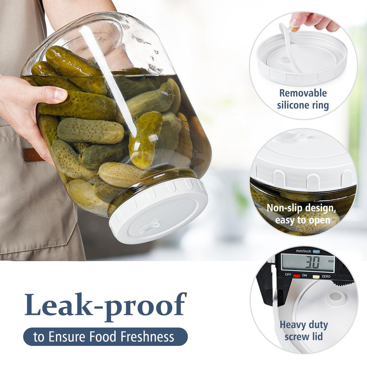 Folinstall wide-mouth jar simplifies adding ingredients and cleaning.