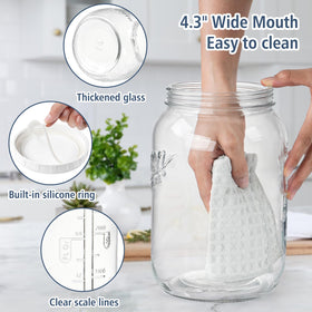Folinstall wide-mouth jar is dishwasher-safe for quick, hands-free cleaning.