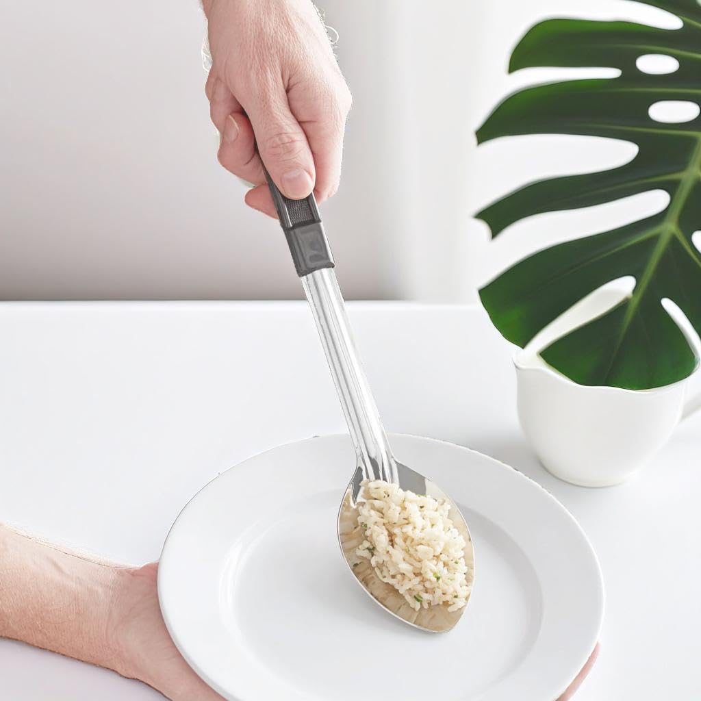 FolksField stainless steel spoon for sauces and soups, designed for reliable restaurant-grade serving.