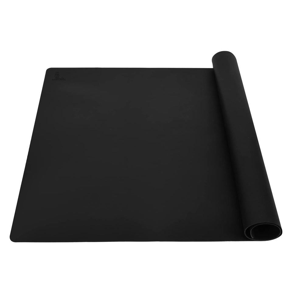 Folksy silicone counter mat large 23.4x15.6, cuttable surface for custom kitchen layouts.