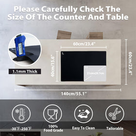 Folksy silicone counter mat large, double-thick design provides durable protection.