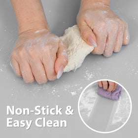 Folksy Super Kitchen dough-rolling mat in use for dough preparation.