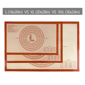 Red extra large silicone mat with heat resistance range