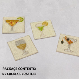 Folkulture coasters fit coffee, wine, and cocktails, guarding wood, glass, and marble surfaces.