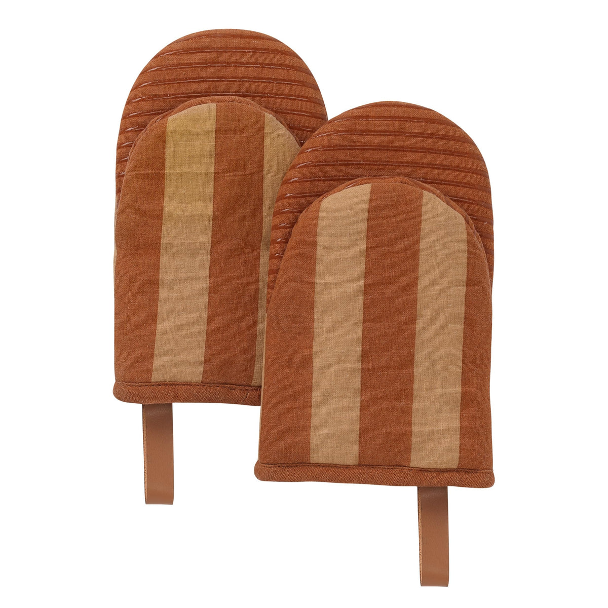 Folkulture oven mitts set of 2 in compact 5.75x9 inch size for easy handling.