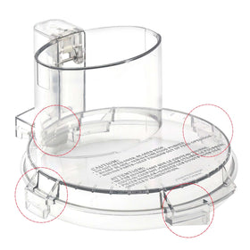 Folosem DFP-14NWBCT1 bowl cover, front view, creates a clean seal during processing.