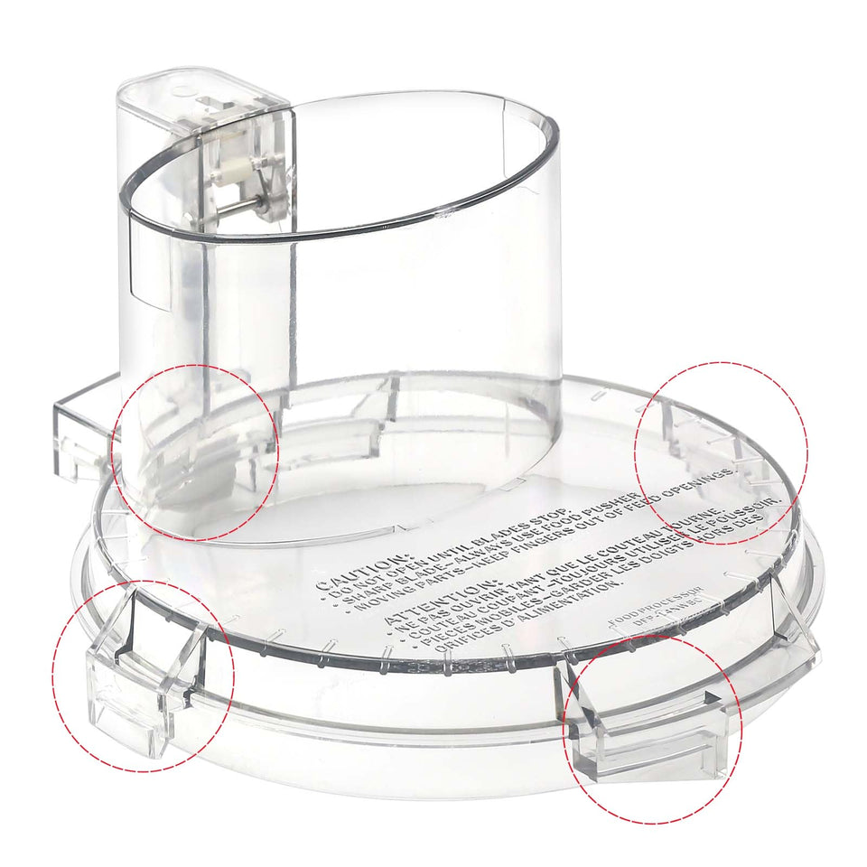 Folosem DFP-14NWBCT1 bowl cover, front view, creates a clean seal during processing.