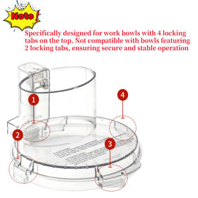 Folosem DFP-14NWBCT1 lock-tabs closeup, four-tab design for secure lid fit.
