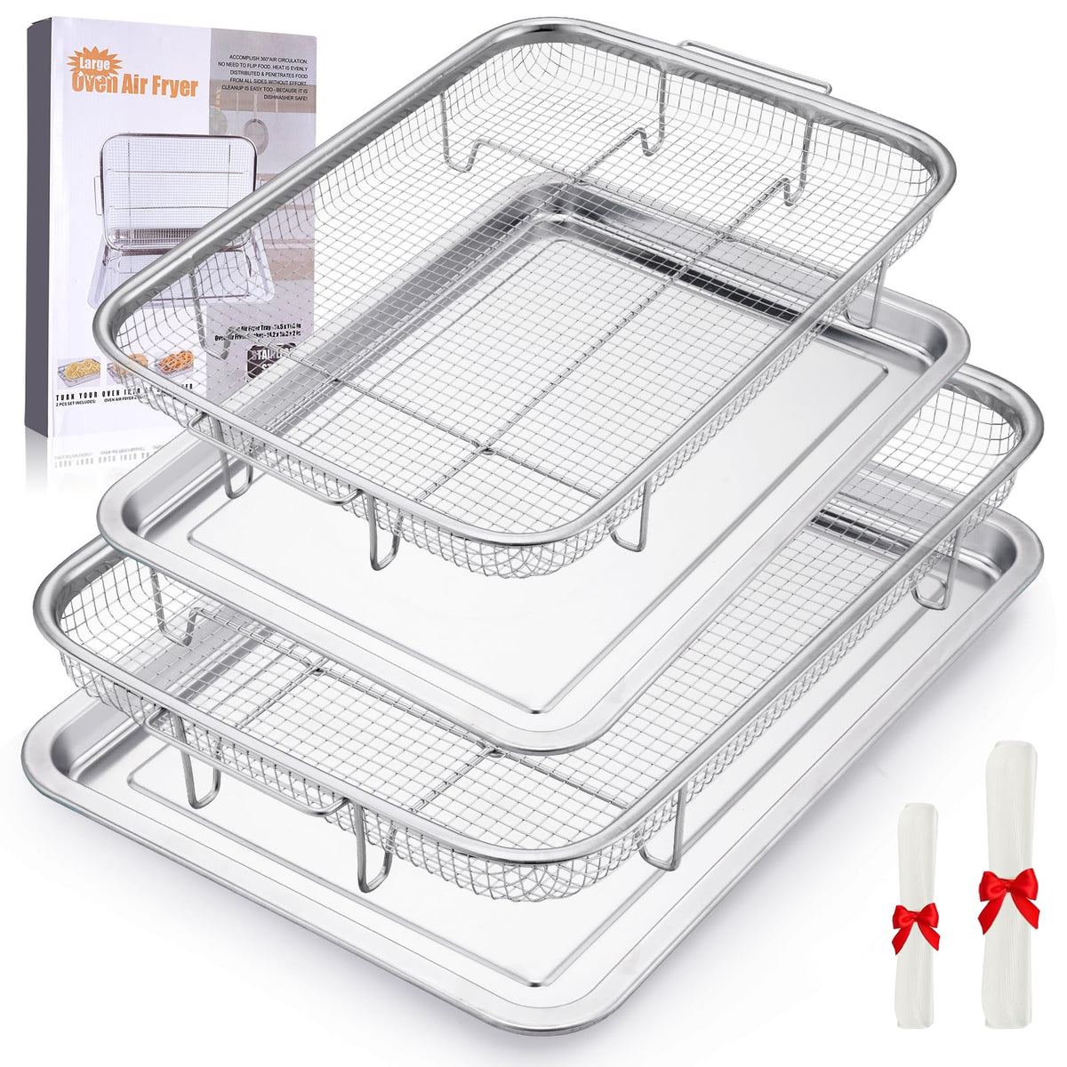 Fondpen large air fryer basket delivering even heat for crispy oven results.