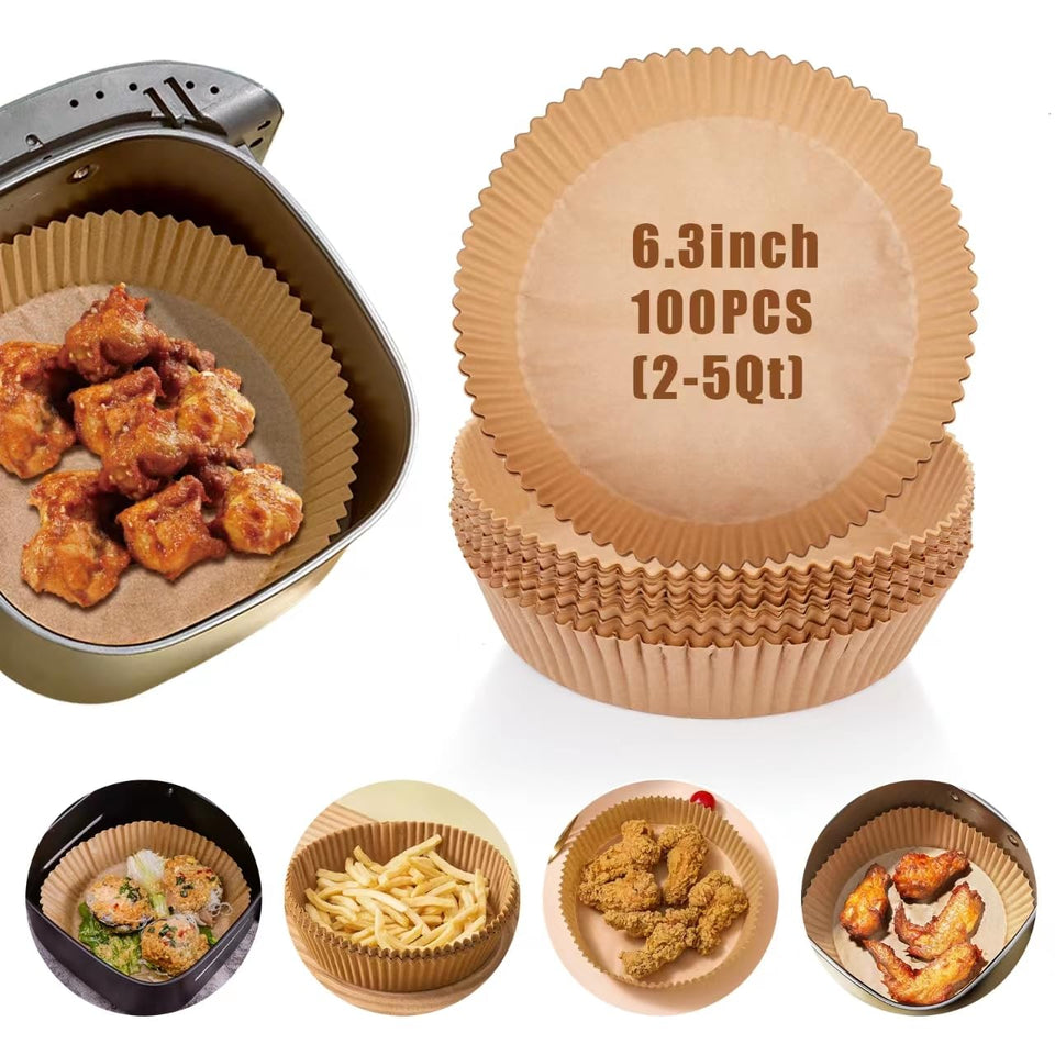 Fondpen air fryer liner round 6.3 inches keeps fryer clean and residue-free.