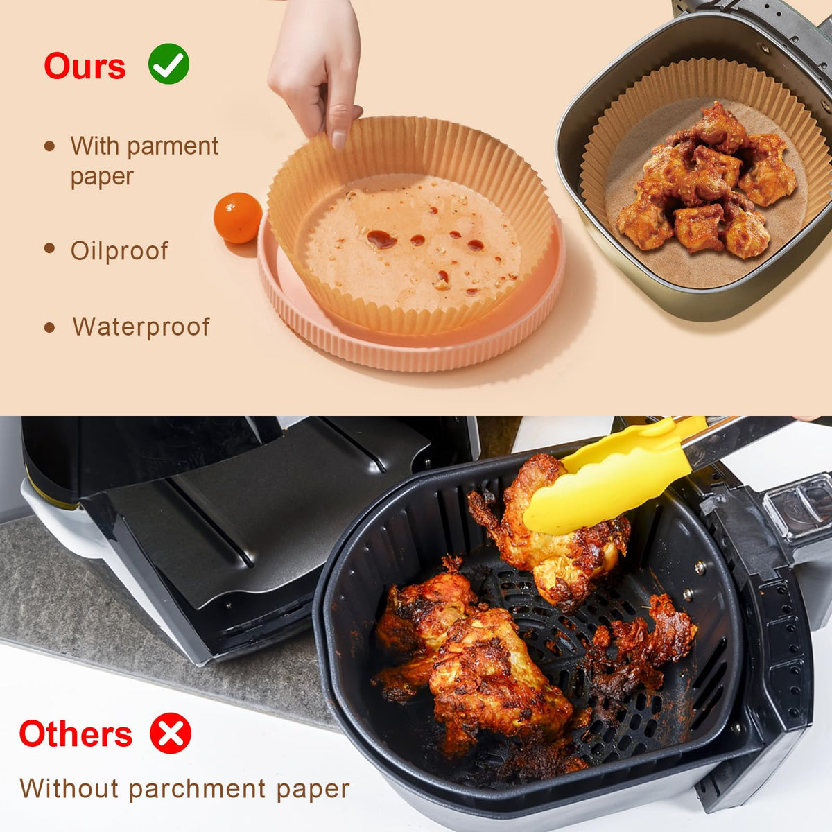 Fondpen unbleached parchment compostable reducing waste after cooking.