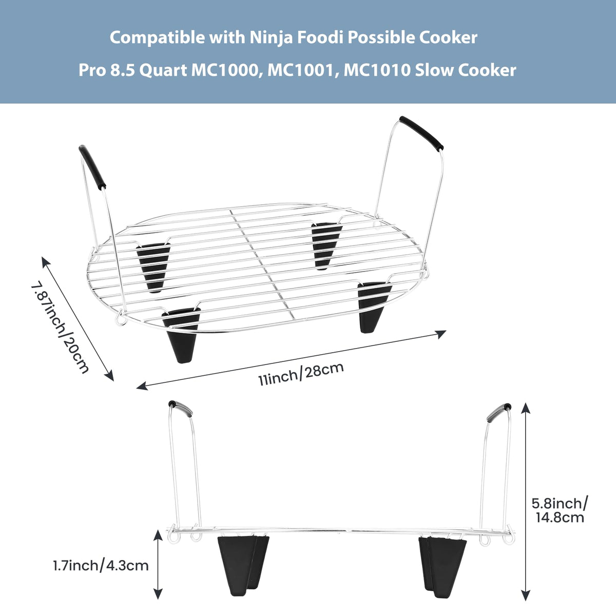 Fondpen collapsible handles facilitate safe placement and removal during meals.