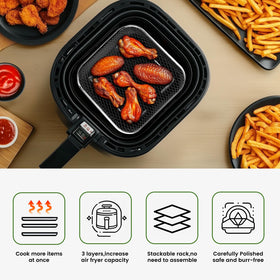 Fondpen Cosori-compatible rack fits Cosori 6qt for versatile cooking.