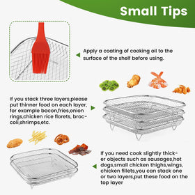 Fondpen dehydrator rack converts air fryer into a dehydrating tray for snacks.