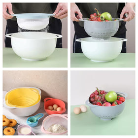 Foni Fox colorful serving bowls brighten kitchen and simplify meal prep.