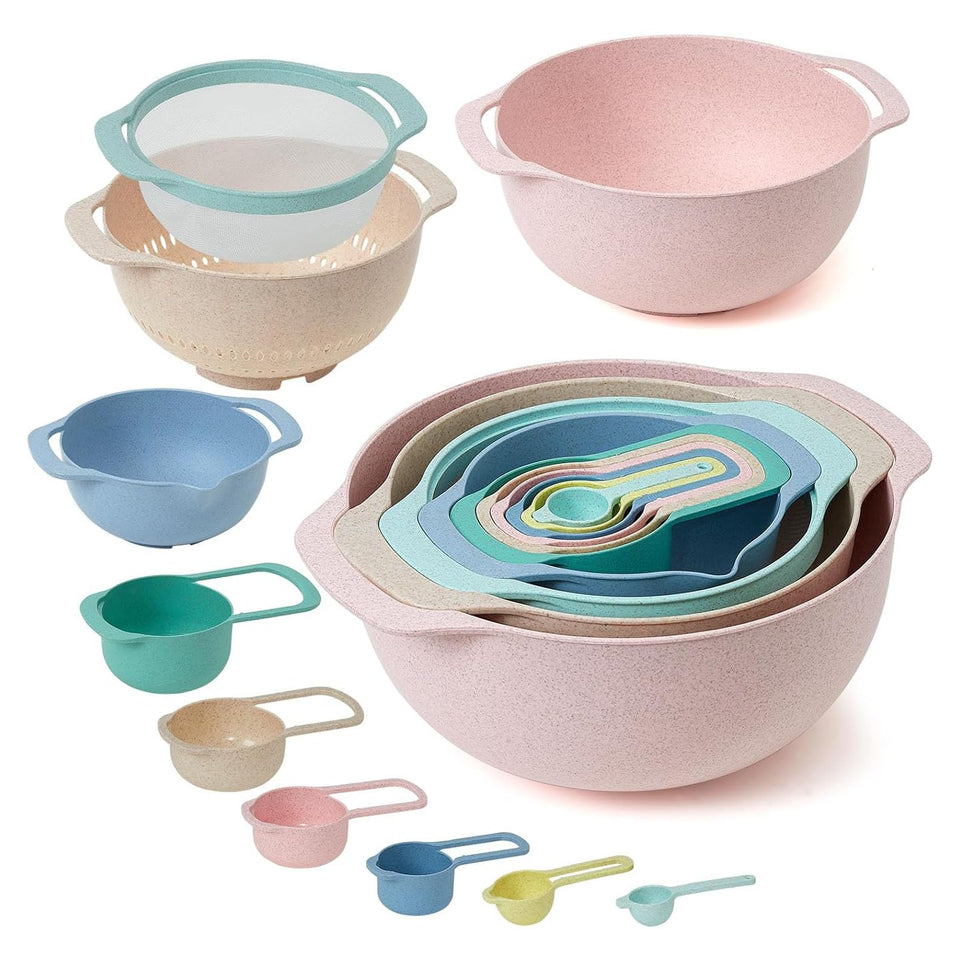 Foni Fox bowls 8/10-piece nesting set saves cabinet space.