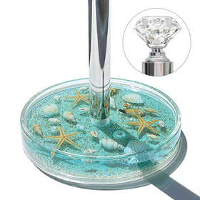 FONMY seashell artwork paper towel holder blends decor with everyday use.