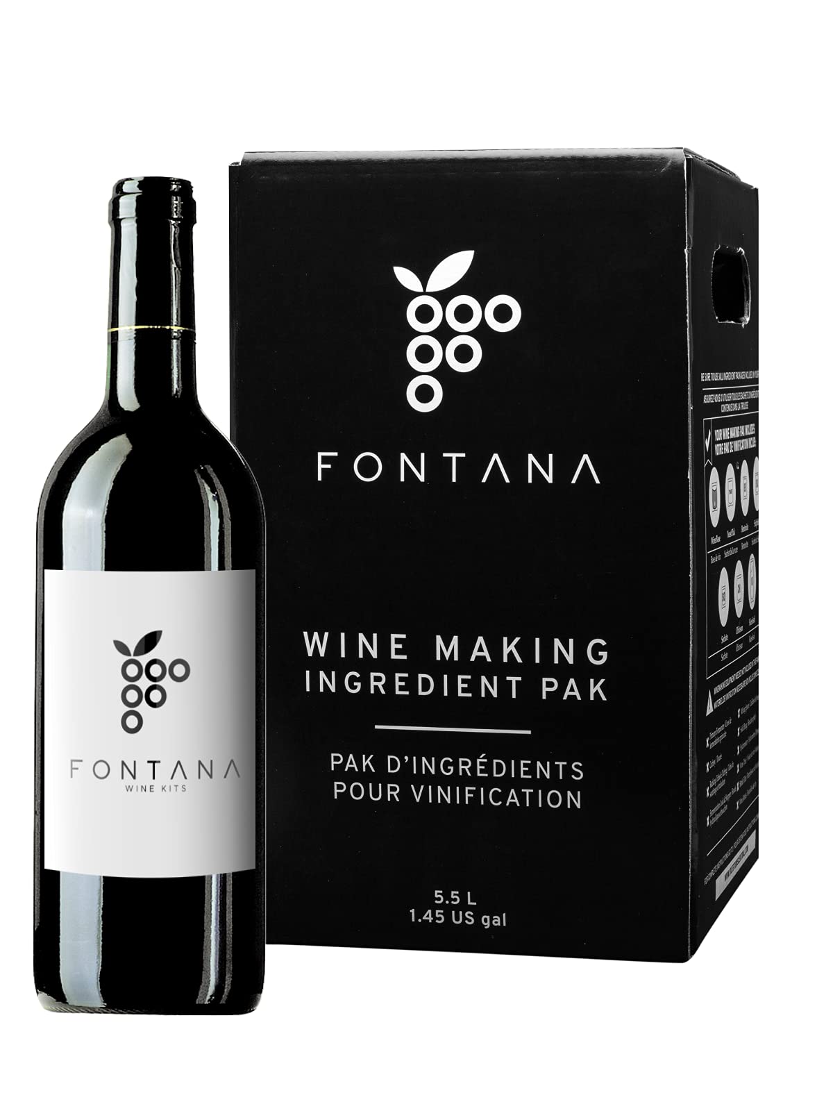 Fontana French Cabernet Sauvignon kit ingredients ready for approachable home winemaking