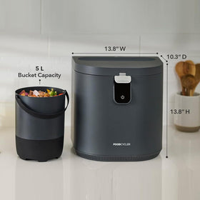Food Cycler Eco 5 removable bucket close-up enables quick disposal.