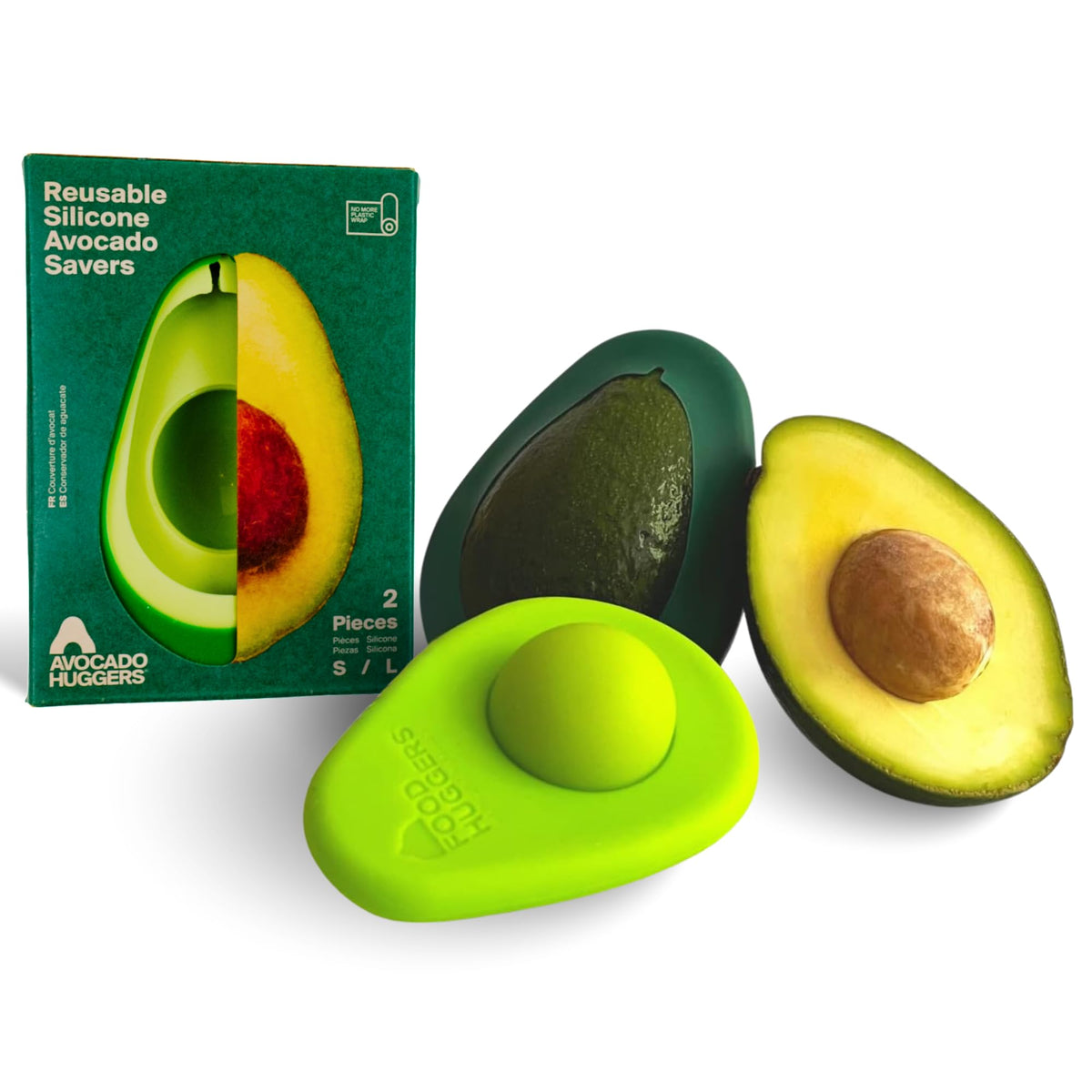 Food Huggers large avocado hugger on half avocado slows browning.