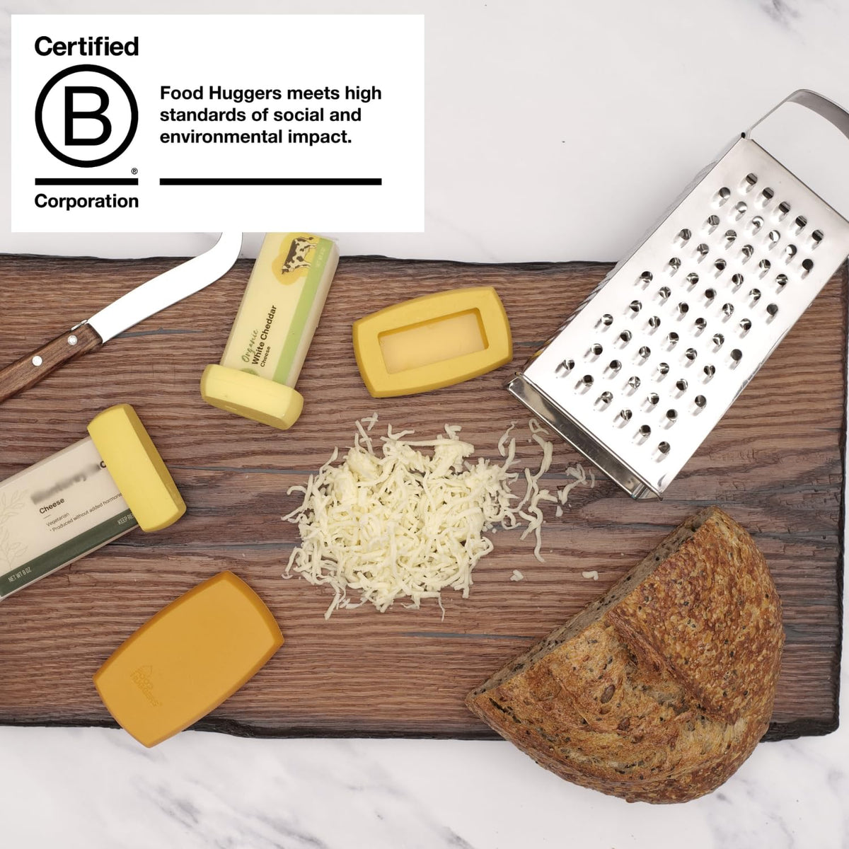 Food Huggers durable silicone BPA-free and dishwasher safe