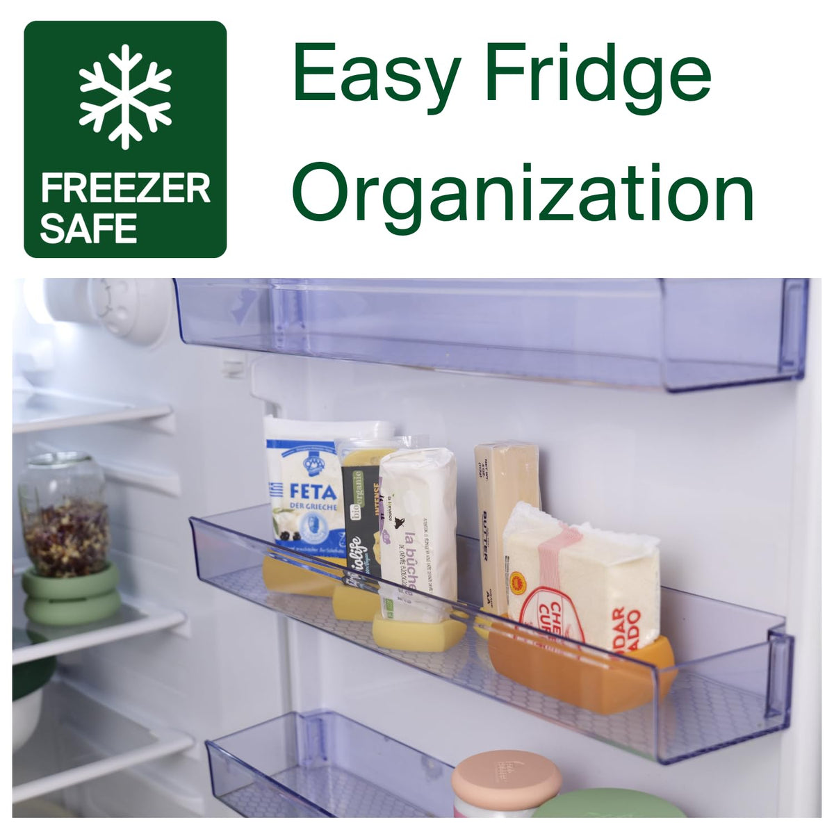 Food Huggers fridge-friendly design saves space and reduces clutter