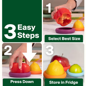 Food Huggers cucumber half saver maintains crispness and reduces waste.