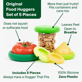 Food Huggers medium round sleeve seals medium halves to slow browning.