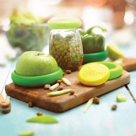 Food Huggers lemon quarter seal preserves brightness and juice.