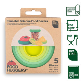 Food Huggers onion saver silicone sleeve on half onion to slow browning