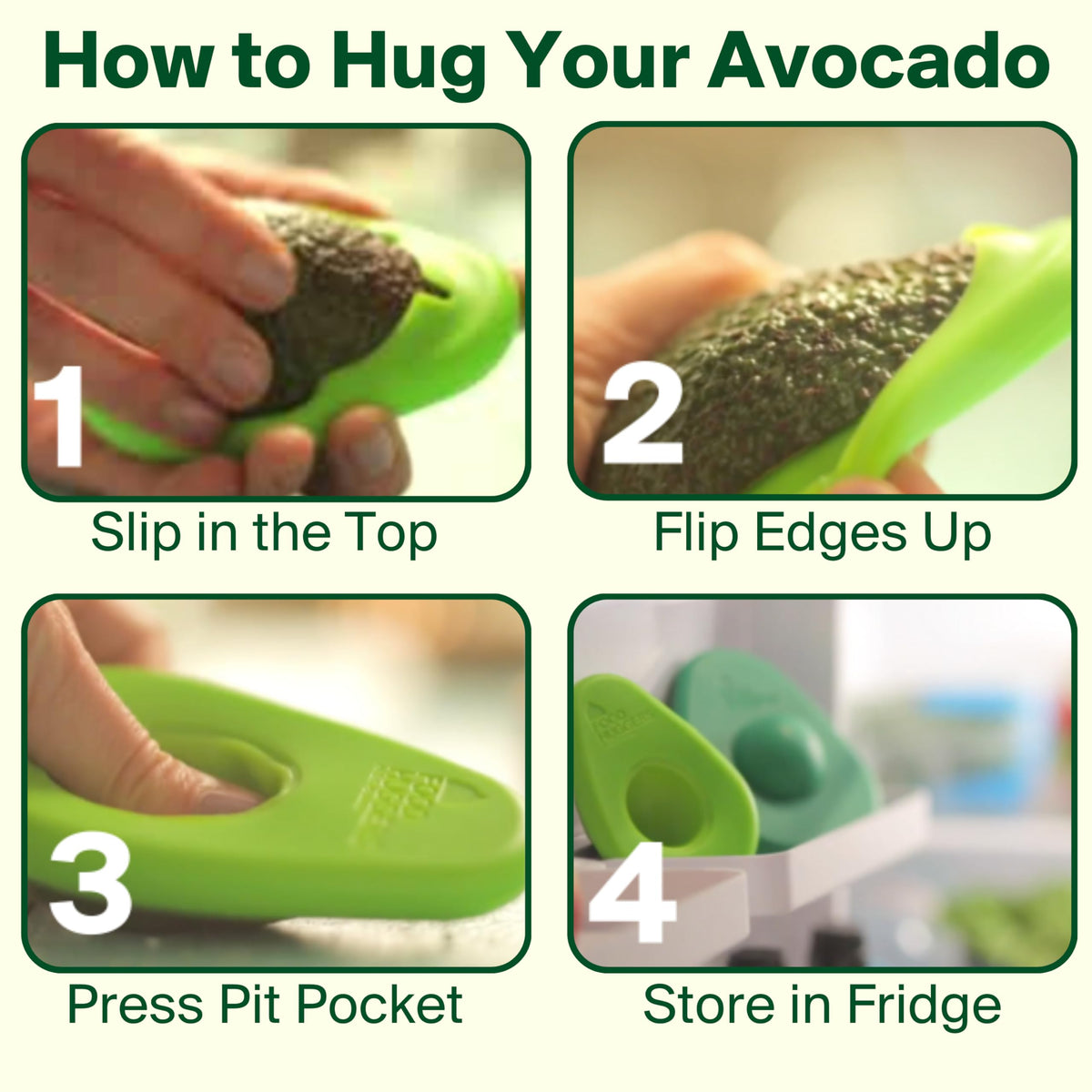 Food Huggers patented hug design shown in close-up.