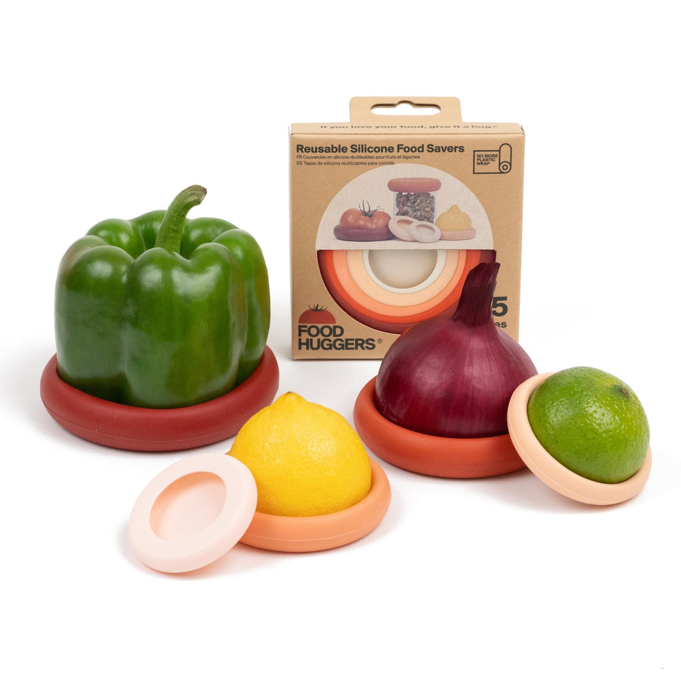 Food Huggers round terracotta sleeve provides airtight coverage for rounds and halves.