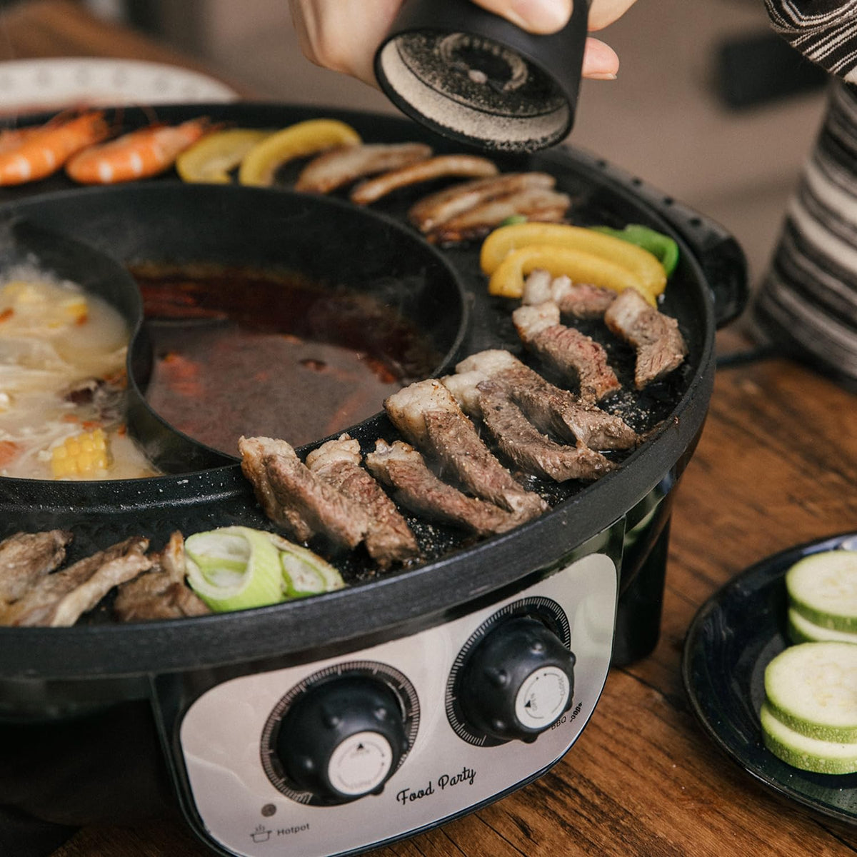 Food Party 2-in-1 dinner scene for small gatherings.