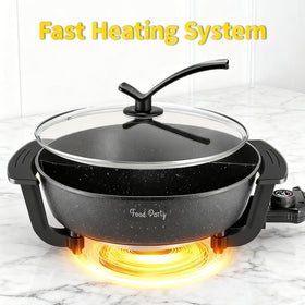 Food Party non-stick coating is BPA/PFOA-free for healthier cooking.